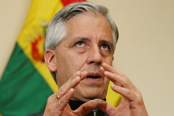 El presidente en ejercicio, Alvaro García Linera en conferencia de prensa sobre varios temas del país. - Abi Agencia
