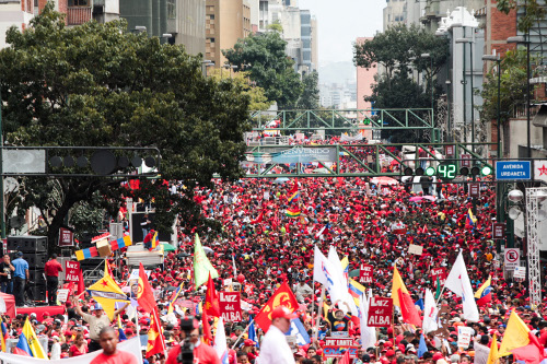 Venezuela está con Chávez. Fotografía Prensa Miraflores.