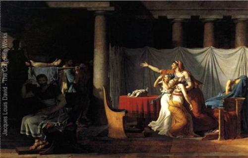 “Los lictores llevando a Bruto el cuerpo de sus hijos”, obra de Jacques-Louis David (1789)
